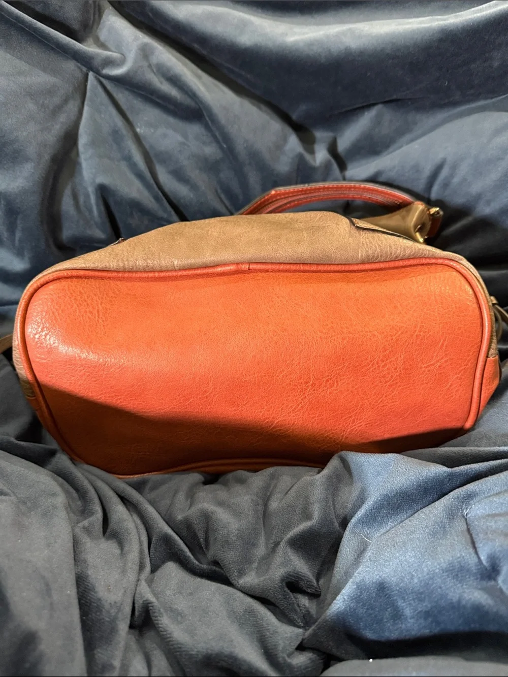 Steve Madden two toned Leather Shoulder Bag with Front Pockets